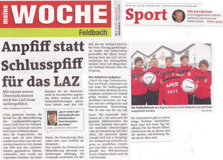 Die WOCHE im Jänner 2013.